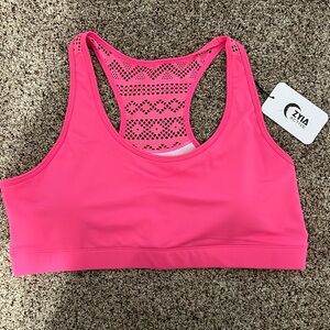 ZYIA Active Hot Pink Bomber Bra- NWT